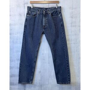Levis 505 Straight Fit Blue Denim Jeans Mide Rise Mens Size 33x29